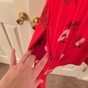 LuLaRoe Dresses - LuLaRoe Red Floral Jessie w/ pockets! LuLaRoe Dresses - LuLaRoe Red Floral Jessie w/ pockets!